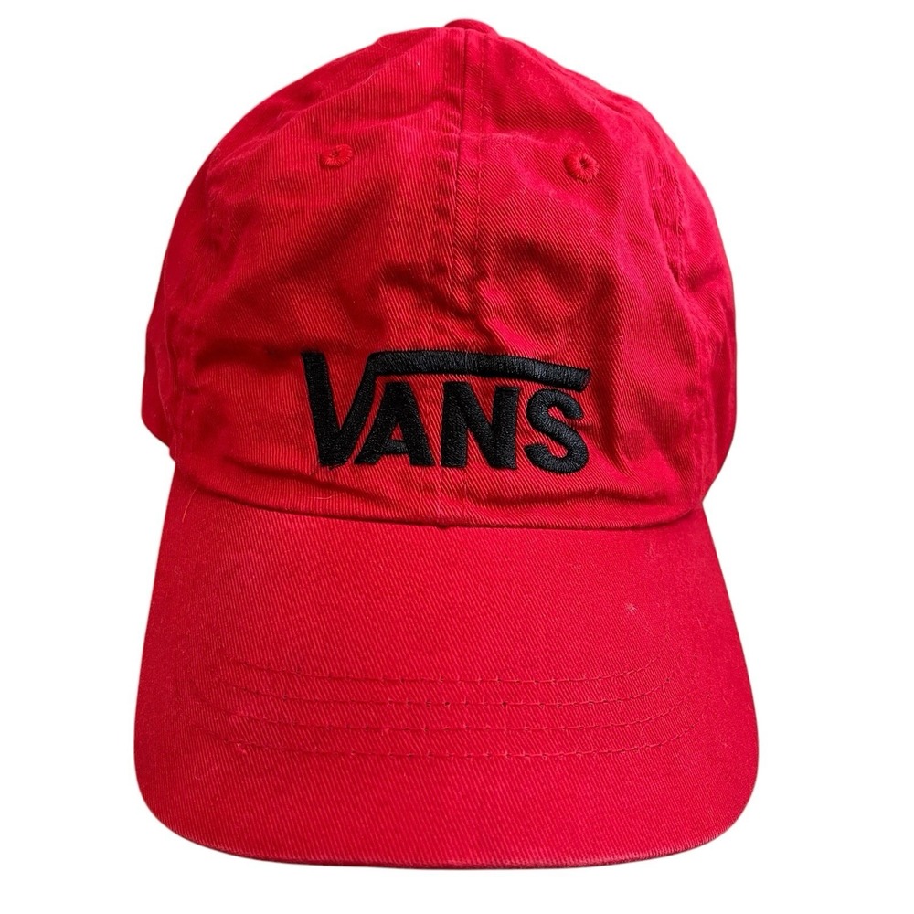 Vans Hat Adult Snapback Red Black Embroidered Logo Casual Skateboard Grunge